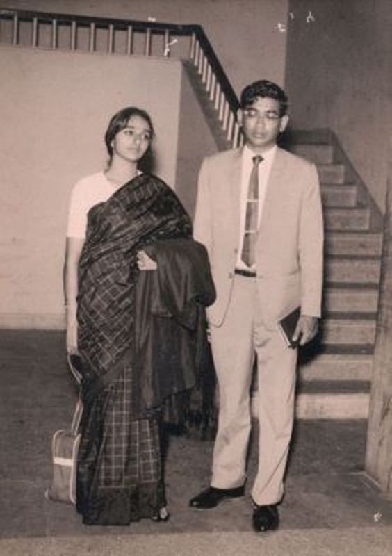 S. R. Srinivasa Varadhan with Vasundra Varadhan in 1964