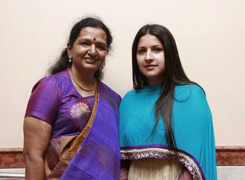Sangeeta Sornalingam with her mother-in-law, Shoba Chandrasekhar