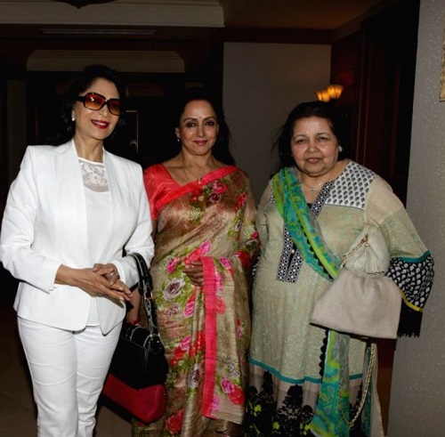Simi Garewal with Hema Malini and Pamela Chopra