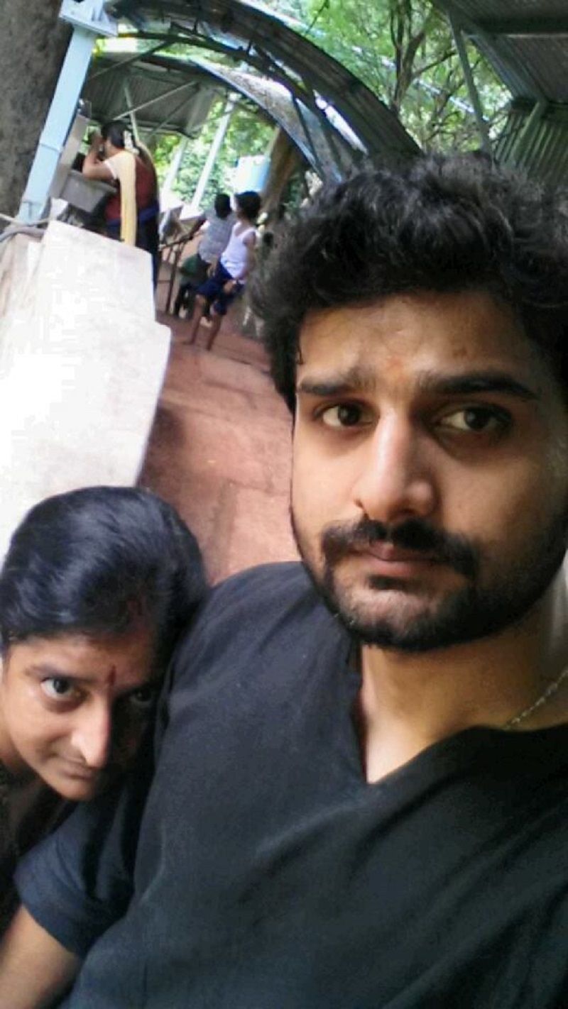 Sudheer Varma with his mother