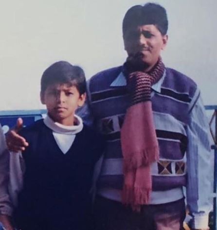Suryakumar Yadav in childhood with his father
