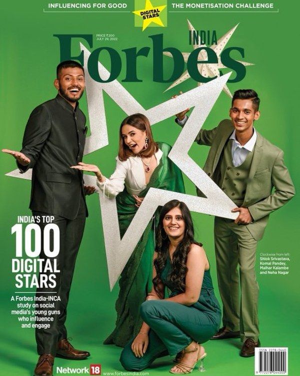The cover page of Forbes India July 2022 edition featuring Shlok Srivastava