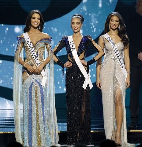 Top 3 contestants of Miss Universe 2022 (from left - Amanda Dudamel, R'Bonney Gabriel, and Andreina Martinez