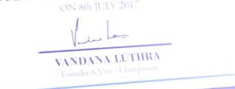 Vandana Luthra Autograph