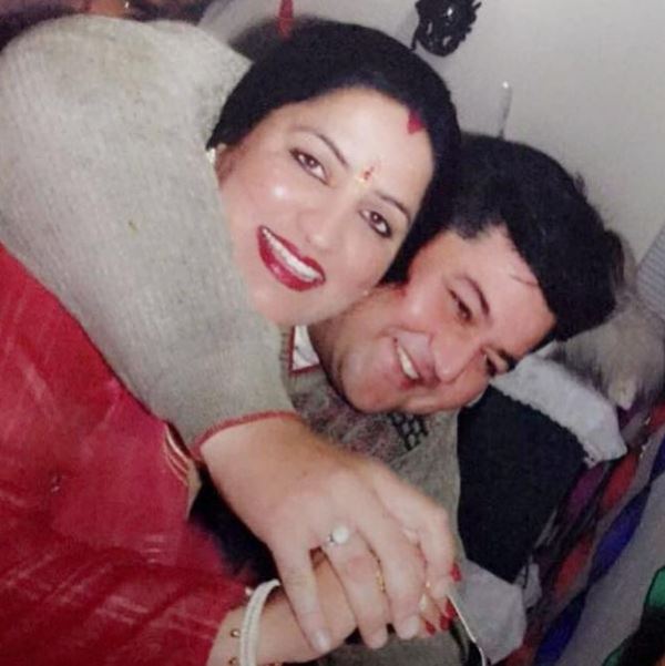 Vanita Sharma with her husband (deceased)