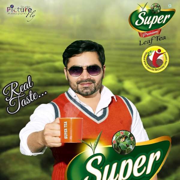 Vicky Kajla featuring in the print advertisement of the brand Super Premium Tea