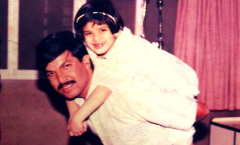 Vijay Salaskar clicked playing with daughter Divya when she was a child