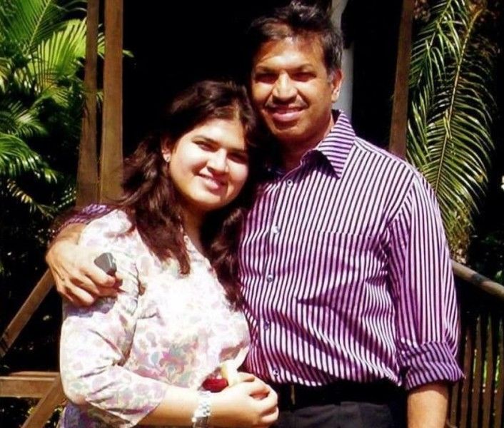 Vijay Salaskar with his daughter Divya
