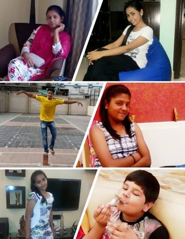 A collage of photos of Saika Ishaque and her siblings