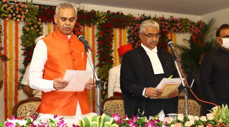 A photo of Aravind Kumar taken during his swearing-in ceremony as the Chief Justice of the Gujarat High Court