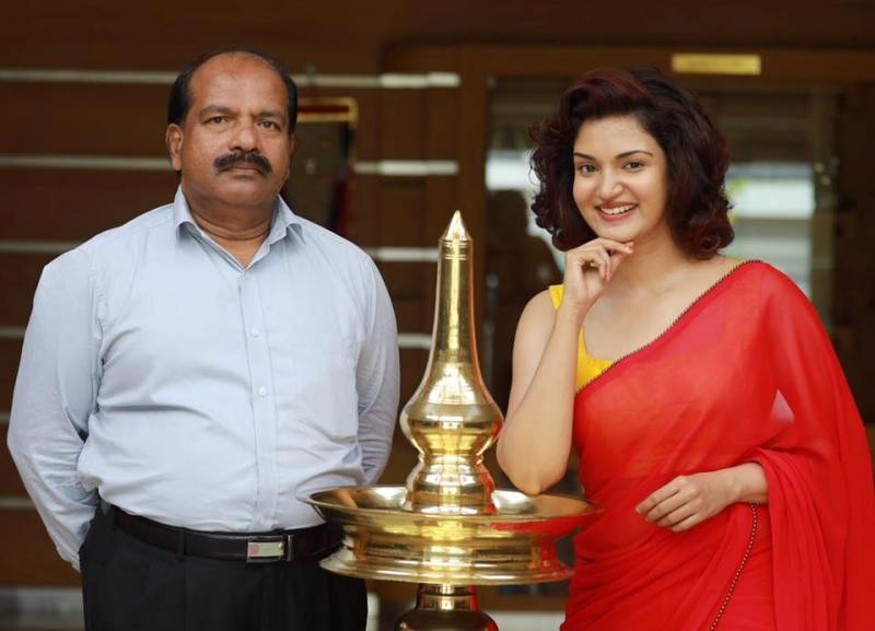 A photo of Honey Rose with her father, Thomas Varghese