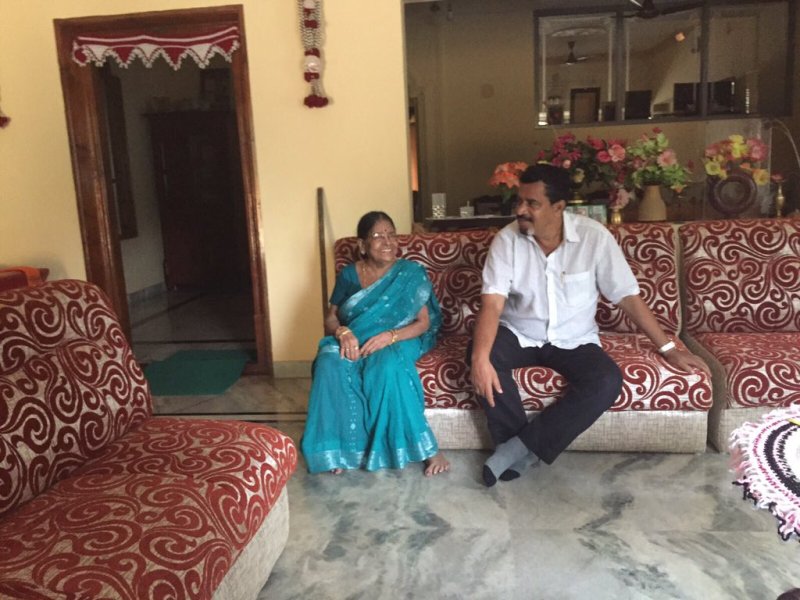 A photo of Muthappa Rai with his mother