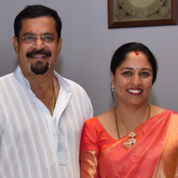 A photo of Muthappa Rai with his wife Anuradha Rai