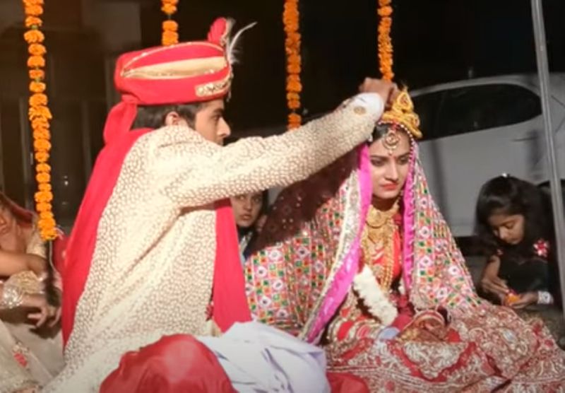 A wedding picture of Masoom Sharma