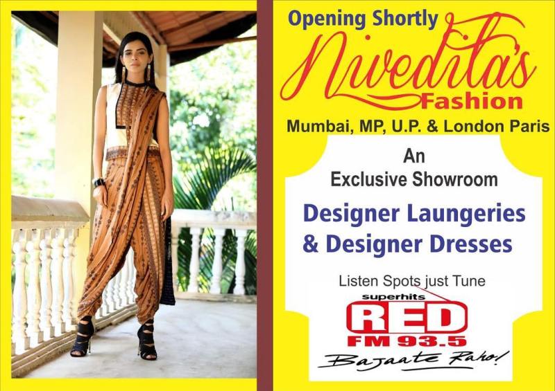 Advertisement poster for Nivedita's Fashion and Entertainment Pvt Ltd.