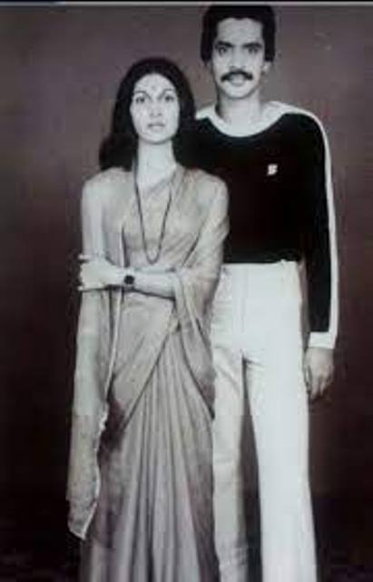 An old photo of Muthappa Rai with his wife Rekha