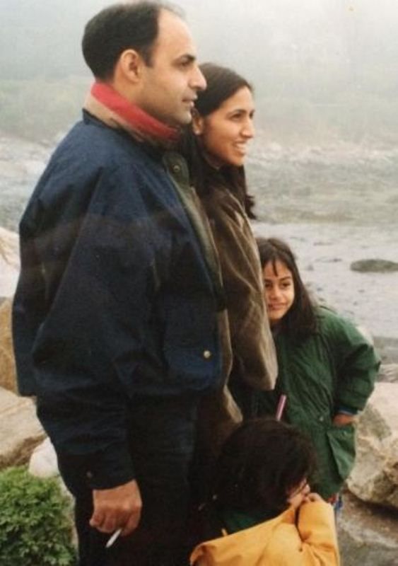 An old photograph of Naina Bhan with her family