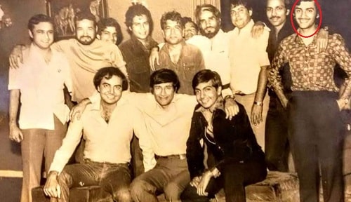 An old picture of Sudhir Mishra with other actors and directors