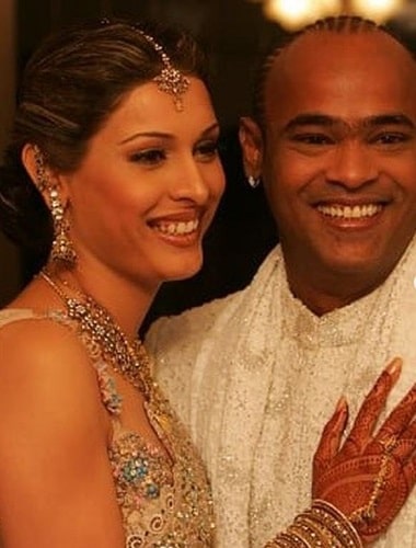 Andrea Hewitt and Vinod Kambli on the day of their court marriage