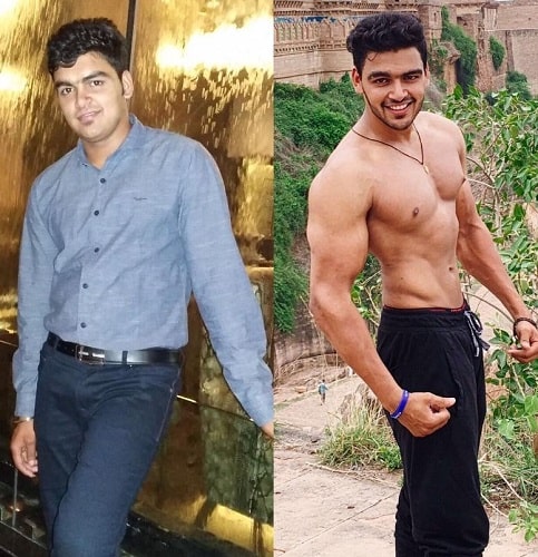 Before and after picture of Kashish Thakur Pundir