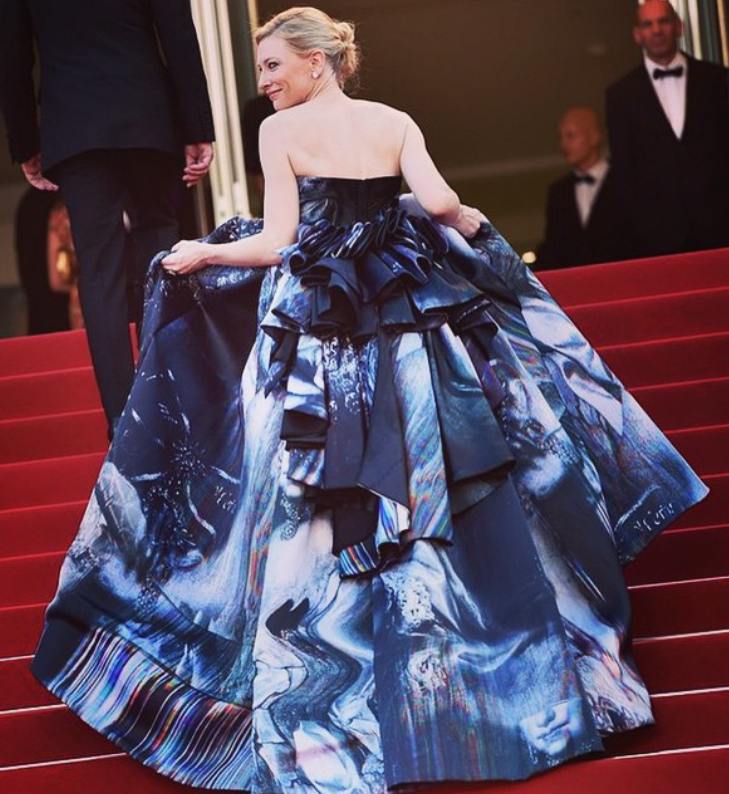 Cate Blanchett wearing a dress by Giles Deacon