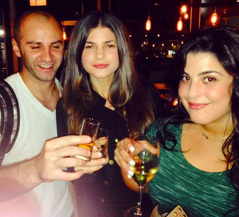 Chaya Raichik having an alcoholic beverage with her friends
