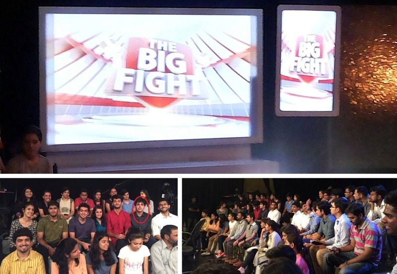 Chayan Chopra in the news show 'The Big Fight'