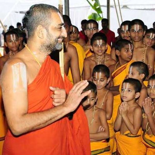 Chinna Jeeyar Swamy blessing his students