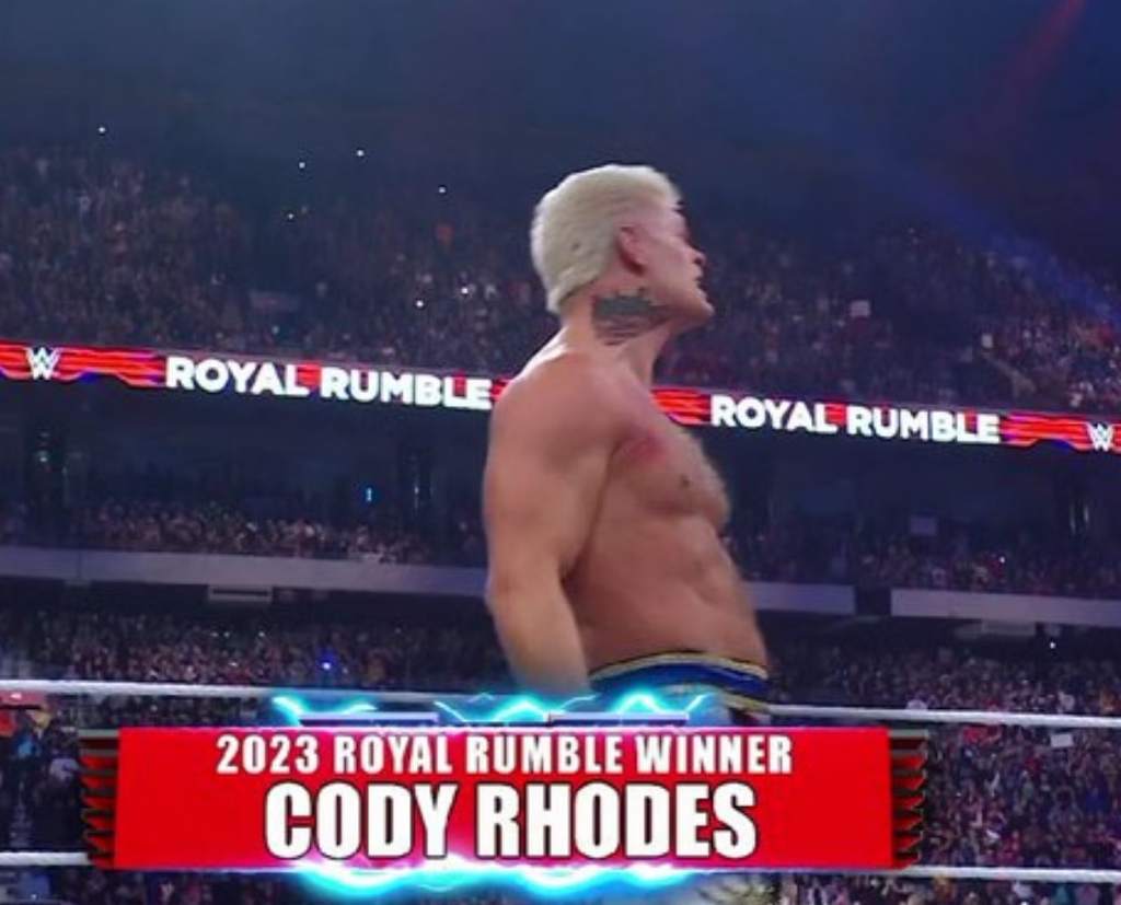 Cody Rhodes winning Men’s Royal Rumble