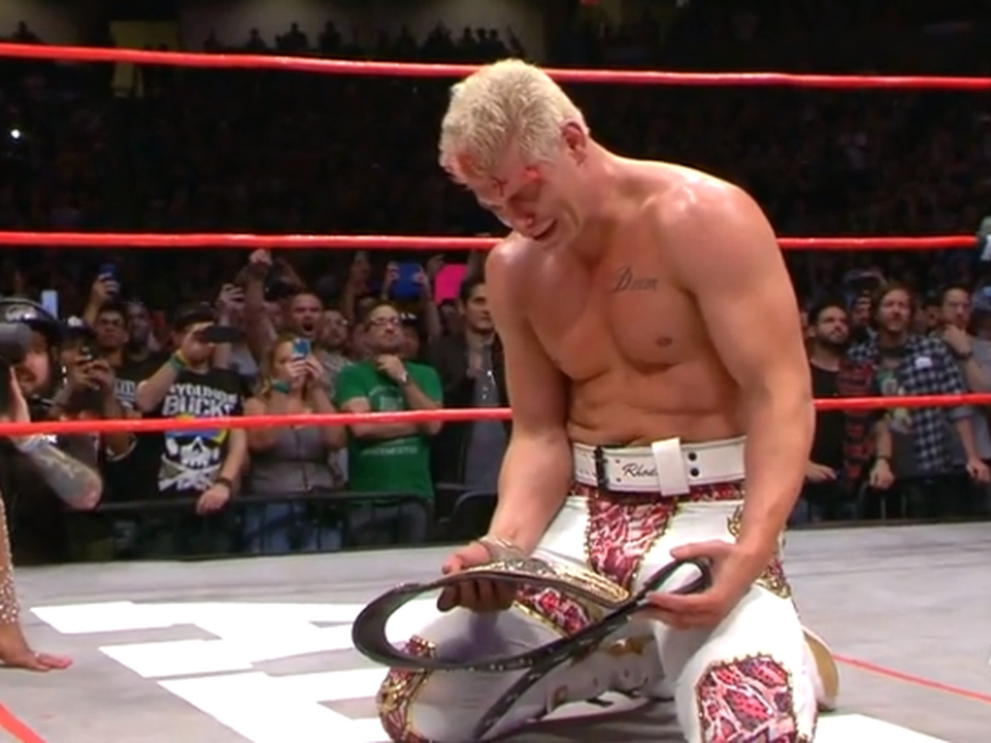 Cody Rhodes winning NWA World Heavyweight Championship