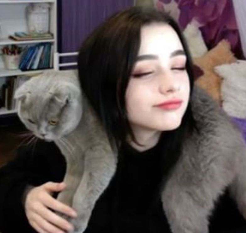 Dasha with her cat