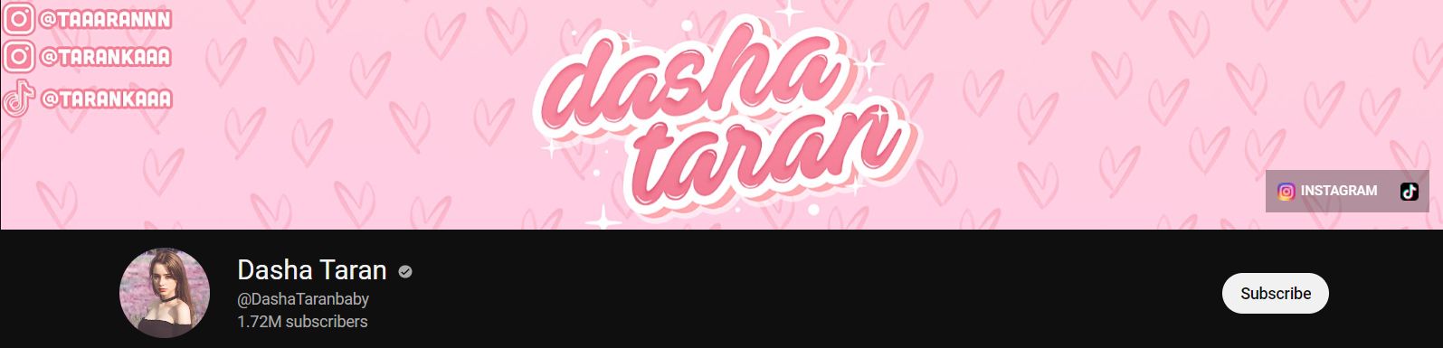 Dasha's YouTube channel