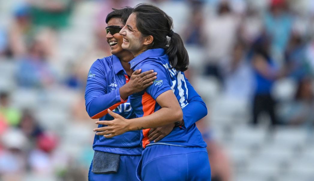 Deepti Sharma and Renuka Singh after India secured a berth in the semi-finals of 2022 Commonwealth Games