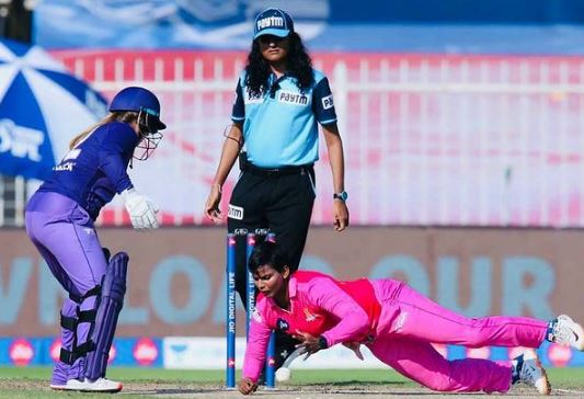Deepti Sharma during a Women's T20 Challenge match
