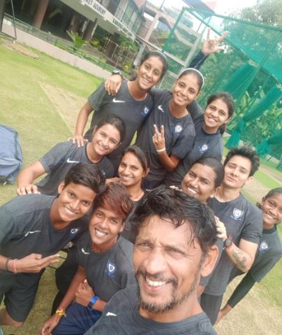 Deepti Sharma with fellow cricketers at NCA