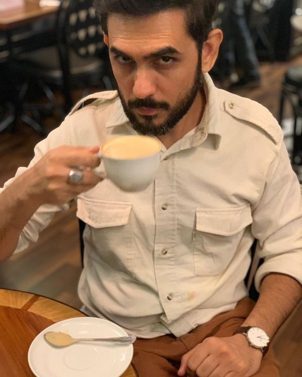 Dhruvaditya Bhagwanani while having coffee