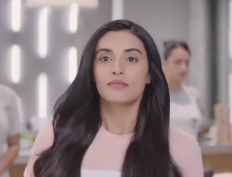 Divyansha Kaushik in an advertisement for Pantene
