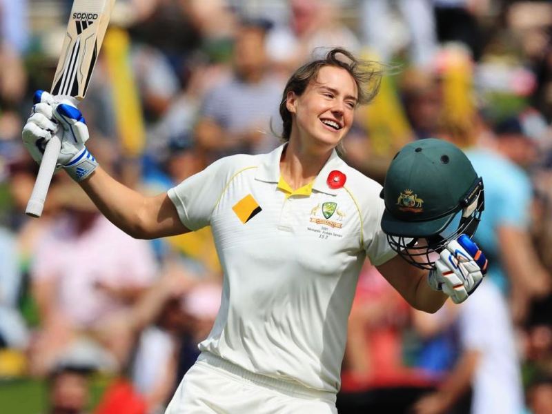 Ellyse Perry after her epic Ashes Test double-century during 2017–18 Women's Ashes