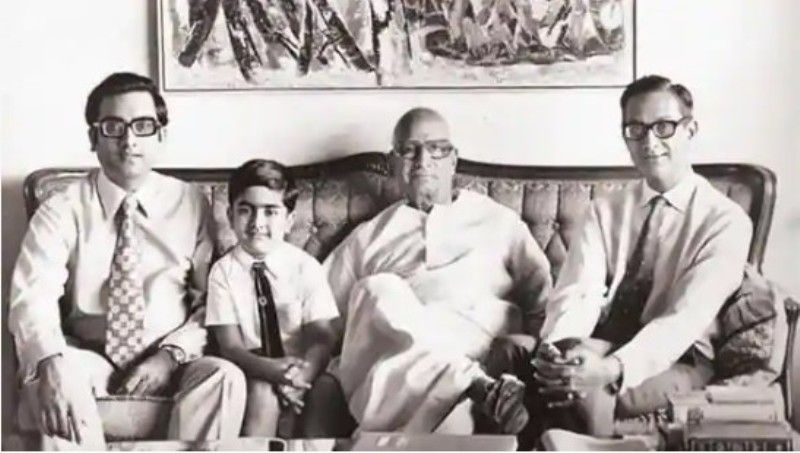 From left, Aditya Vikram Birla, Kumar Mangalam Birla, G.D. Birla, and B.K. Birla