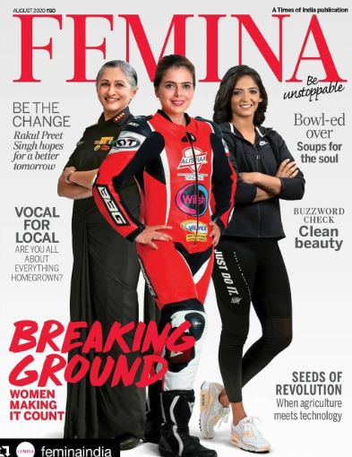 Harmanpreet Kaur on the cover of Femina India magazine