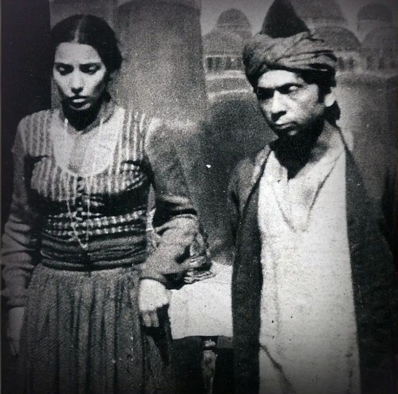 Javed Khan Amrohi (right) as a theatre artist