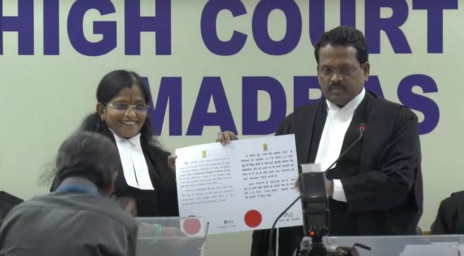 L Victoria Gowri sworn-in as additional judge to the Madras High Court on 7 February 2023