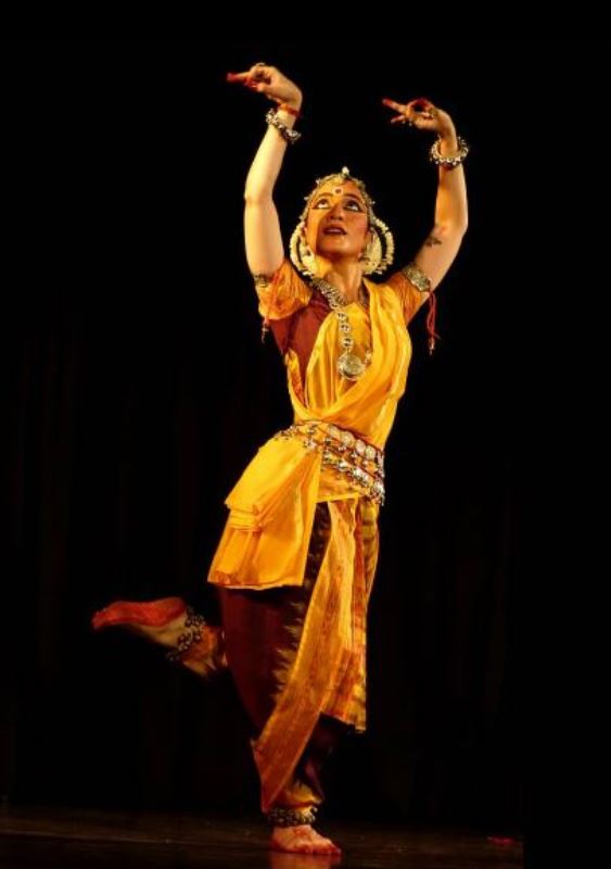Madhyama Segal performing Odissi on stage