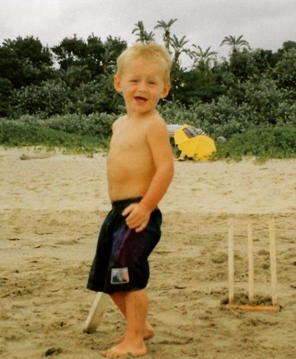 Marnus Labuschagne playing cricket in his childhood