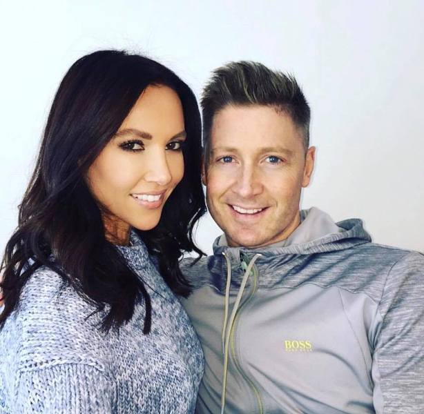 Michael Clarke with his ex-wife, Kyly Boldy