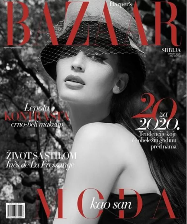 Natalia Barulich on the cover of Harper's Bazaar magazine