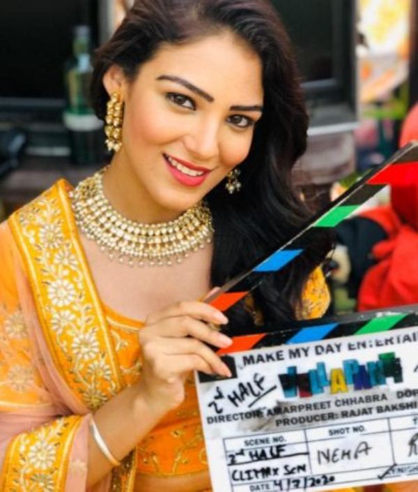 Neha Rana during the shooting of the film 'Vellapanti'