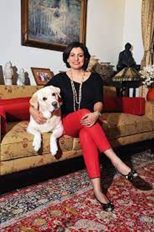 Nidhi Razdan with her dog