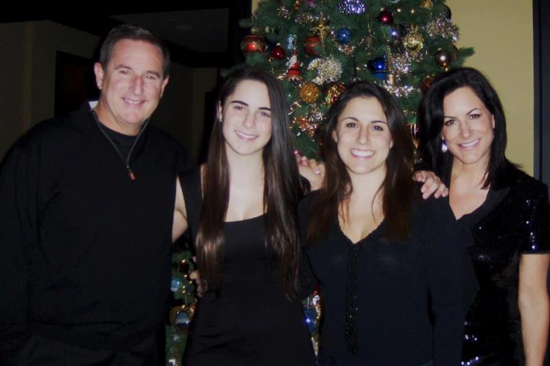 Paula Hurd with Mark Hurd and daughters