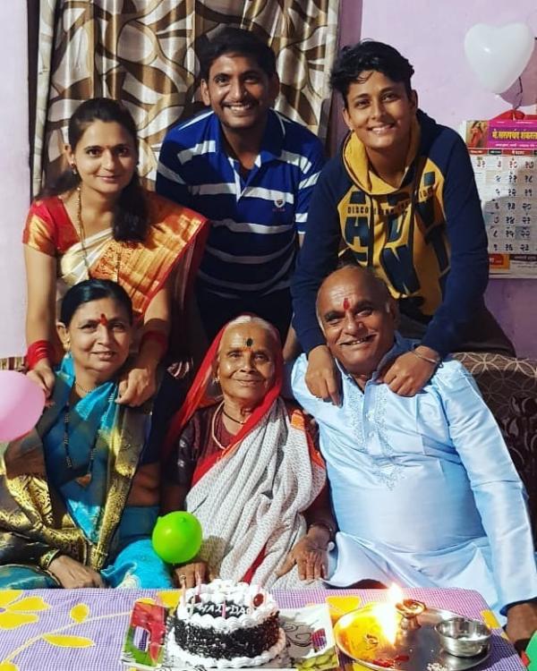 Poonam Khemnar with her family